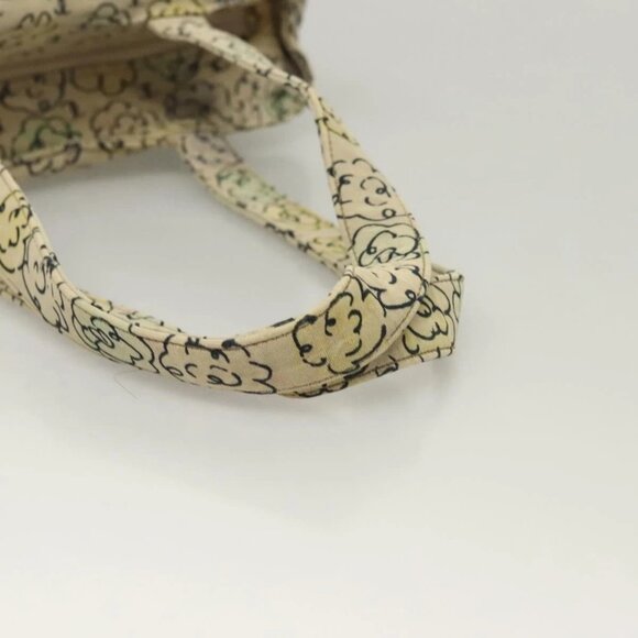 CHANEL Camelia COCO Mark Tote Bag Cotton Multicolor CC Auth BA3738 - Picture 9 of 16